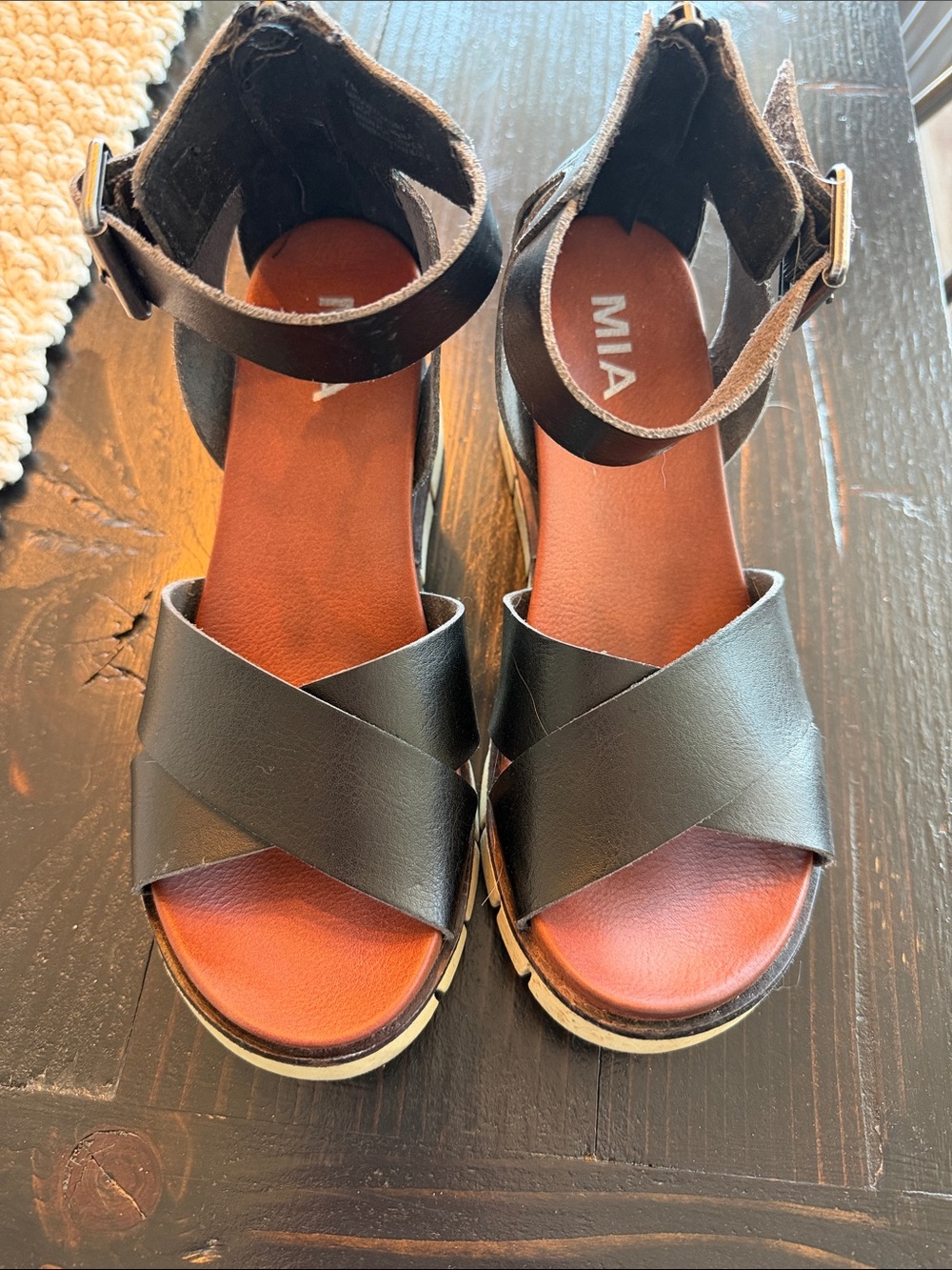 Black Mia brand sandals size 7